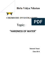 Hardness of Water