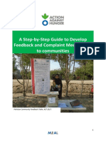 A Step by Step Guide To Develop Feedback and Complaint Mechanisms To Communities