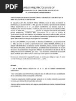 Contrato para Subcontrata Entre Empresa Constratista y Subcontratista de Obras en El Sector de La Construcción