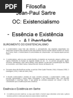 Filosofia Jean-Paul Sartre - Essência - Existência