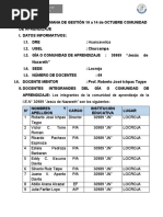 Informe Ala Ugel de Semana Gestion Octubre