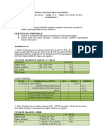 Actividades (Cálculo de Vacaciones)