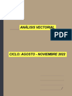 Análisis Vectorial - Ciclo Agosto - Noviembre 2022.