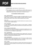 Contrat de Prestation Des Services