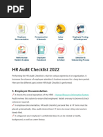 HR Audit Checklist 2022