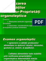 Verificarea Organoleptică A Principalelor Produse Alimentare