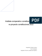 Análisis Comparativo Constitución Actual Chilena Vs Proyecto