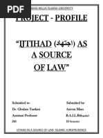 Ijtihad As A Source of Law Islamic Juris