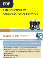 CHAPTER 1 - Concept Disciplines in OB