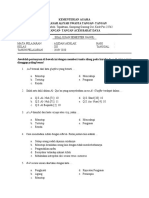 Soal Aqidah Akhlak Kelas XII