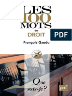 Les 100 Mots Du Droit PUF