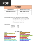 Grade 8 Long Range Plan