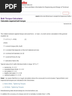 Bolt Torque Calculator