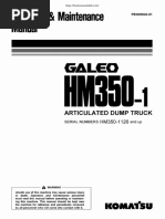 Komatsu Galeo HM350-1 Articulated Dump Truck Operation & Maintenance Manual