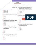 7° Año Evaluación Relaciones Proporcionales