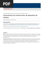 Autorización de Construcción de Depósitos de Relaves