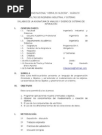 Syllabus DE Analisis y Diseño