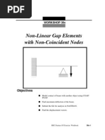 Non Linear Gap Elements With Non Coincident Nodes