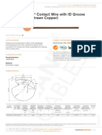 107mm2 Contact Wire Id Groove Hard Drawn Copper