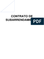 Contrato de Subarrendamiento