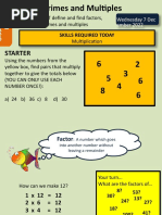 Factors, Primes and Multiples