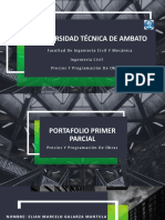 Portafolio Primer Parcial - Precios y Programacion de Obras