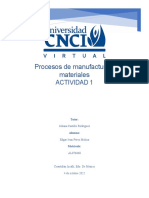 Actividad 1 Procesos de Manufactura y Materiales