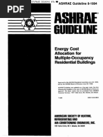 ASHRAE Guideline 8-1994 Energy Cost Allocation For Multiple-Occupancy Residential Buildings