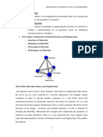 Structure of Materials Properties of Materials Processing of Materials Performance of Materials