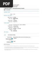 Money Transfer Receipt