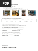 Writing Activities Comparatives