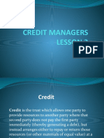 Credit Managers. Lesson 3