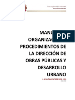 Manual de Organización y Procedimientos de La Dirección de Obras Publicas