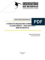 Diogo Matos - Revisão Bibliográfica Sobre o Debate Brasileiro Da Nova Classe Média