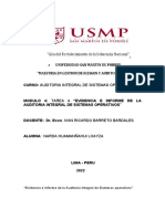 Evidencia e Informe de La Auditoria Integral de Sistemas Operativos