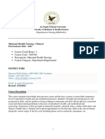 Maternity Nursing Course Outline - Clinical PDF