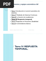 Control de Sistemas Automáticos. ULL. Tema 4