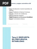 Control de Sistemas Automáticos. ULL. Tema 5