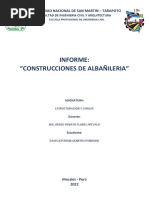 Informe Construcciones de Albañileria - Estructuracion y Cargas