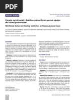 Estado Nutricional y Hábitos Alimenticios en Un Equipo de Fútbol Profesional