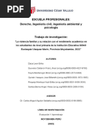 Trabajo Final Violencia Familiar y Su Relación en El Rendimiento Académico