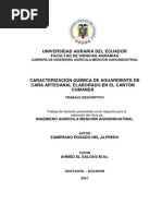 Caracterización Química de Aguardiente de Caña Artesanal Elaborado en El Cantón Cumandá