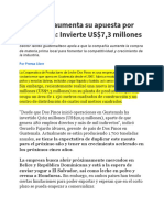 Dos Pinos Aumenta Su Apuesta Por Guatemala PREGUNTA 1 Y 2