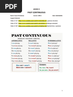 Annex 9 Past Continuous