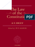 (Oxford Edition of Dicey) Albert Venn Dicey - John W. F. Allison (Editor) - Lectures Introductory To The Study of The Law of The Constitution-OUP Oxford (2013)