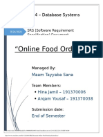 SRS Document Online Food Ordering System