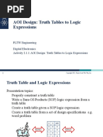 De 211 AOI TruthTables LogicExpressions