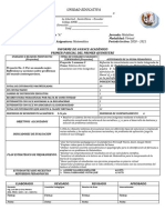 Informe de Avance Académico Matemática