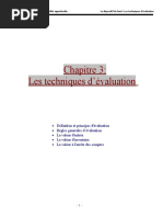 Chapitre 3. Les Techniques D'évaluation