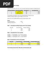 Inventory Management Quantity Discount Model